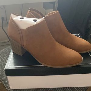 Camel color booties